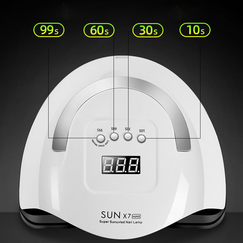 LED UV - Professionell nagellampa Sun X7Max Nail Phototherapy Machine 180W High-Power Portable Nail Baking Lamp Dual Light Source Nail Dryer
