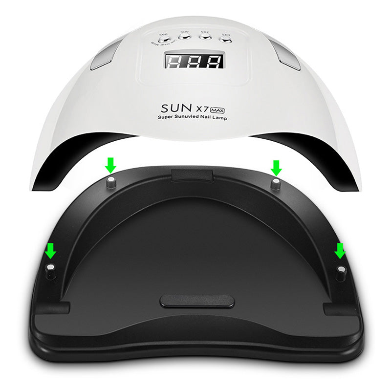LED UV - Professionell nagellampa Sun X7Max Nail Phototherapy Machine 180W High-Power Portable Nail Baking Lamp Dual Light Source Nail Dryer
