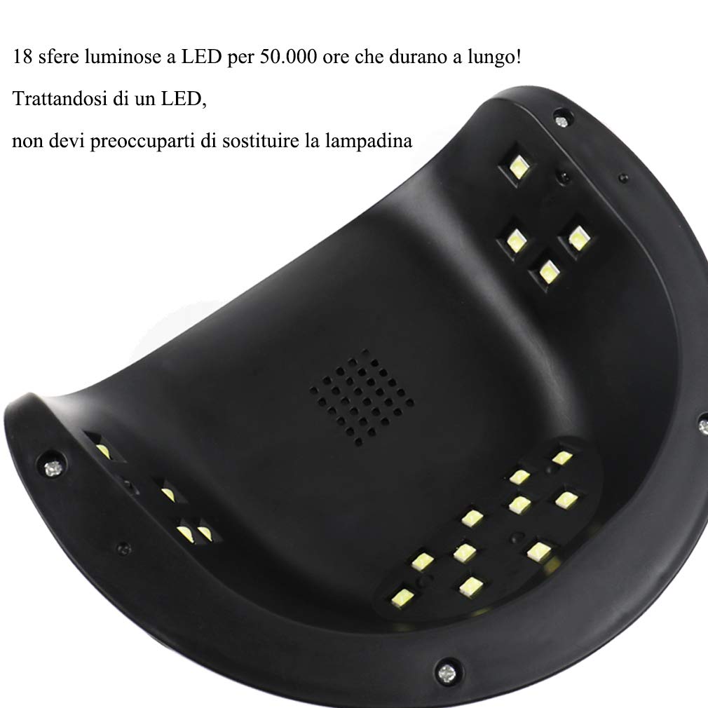 LED UV - Professionell nagellampa 54W för manikyr / pedikyr