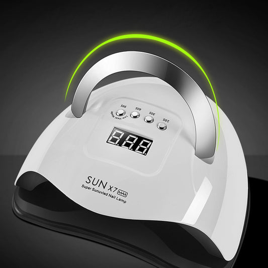 LED UV - Professionell nagellampa Sun X7Max Nail Phototherapy Machine 180W High-Power Portable Nail Baking Lamp Dual Light Source Nail Dryer