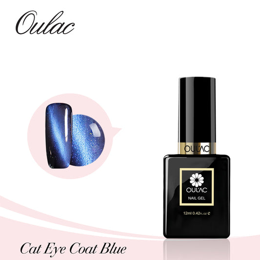 Gellack - Cat Eye Nail Art Coat Blå